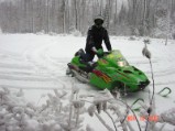 Nate Demers on his sled in November