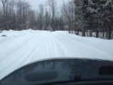 Bill's road in Randolf with 4 inches of fresh snow